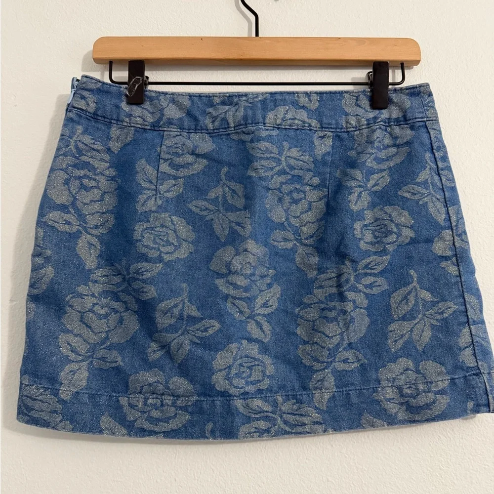 Abercrombie‎ & Fitch - Gold & Denim Mini Skirt